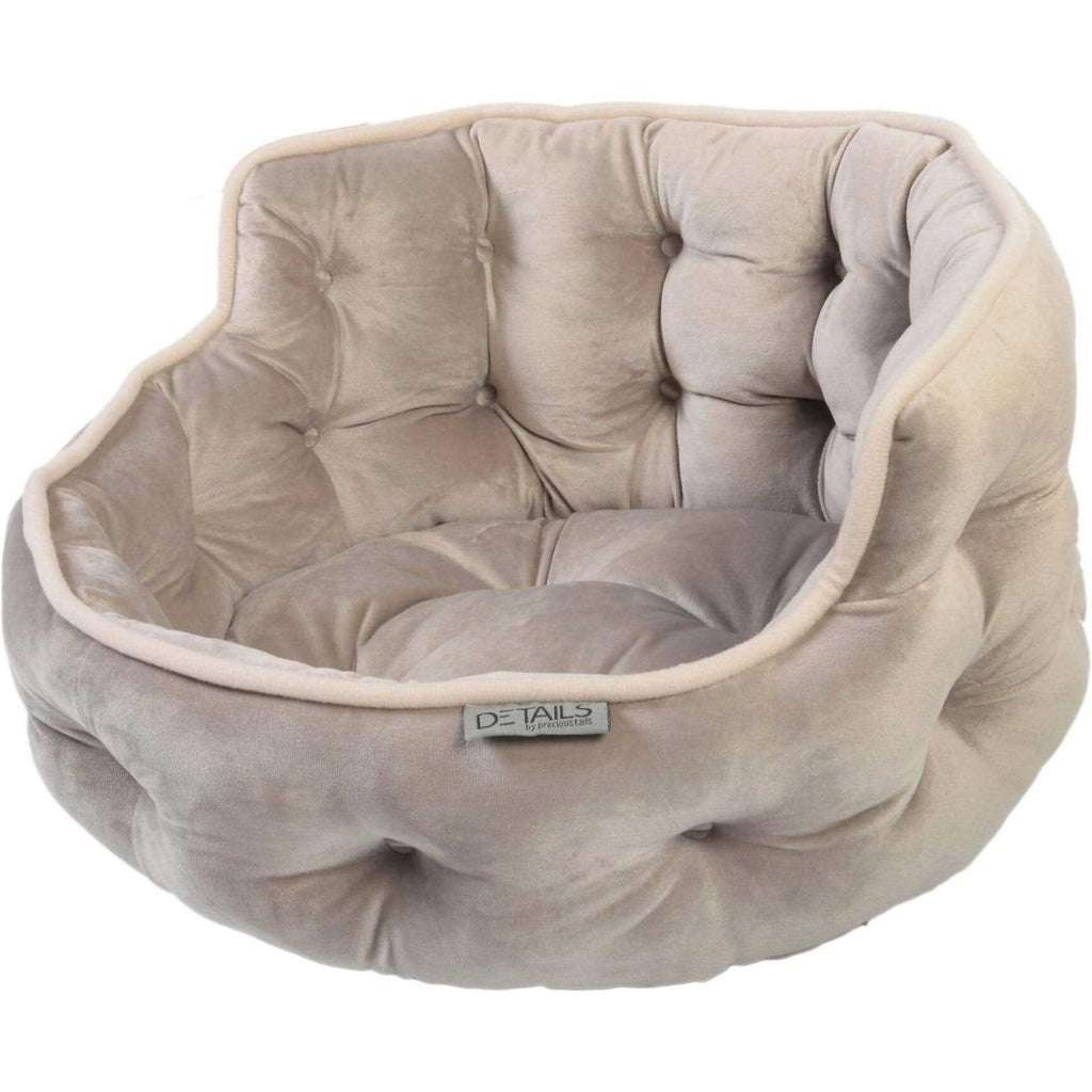 Mini Tufted Velvet Round Cuddler Pet Bed E89321