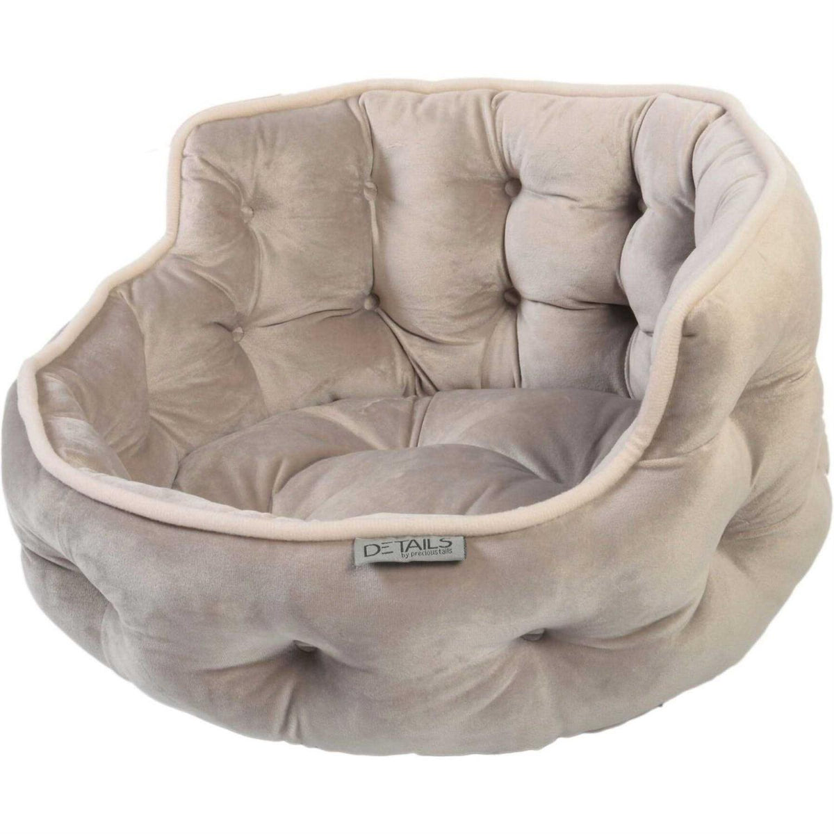 Mini Tufted Velvet Round Cuddler Pet Bed E89321