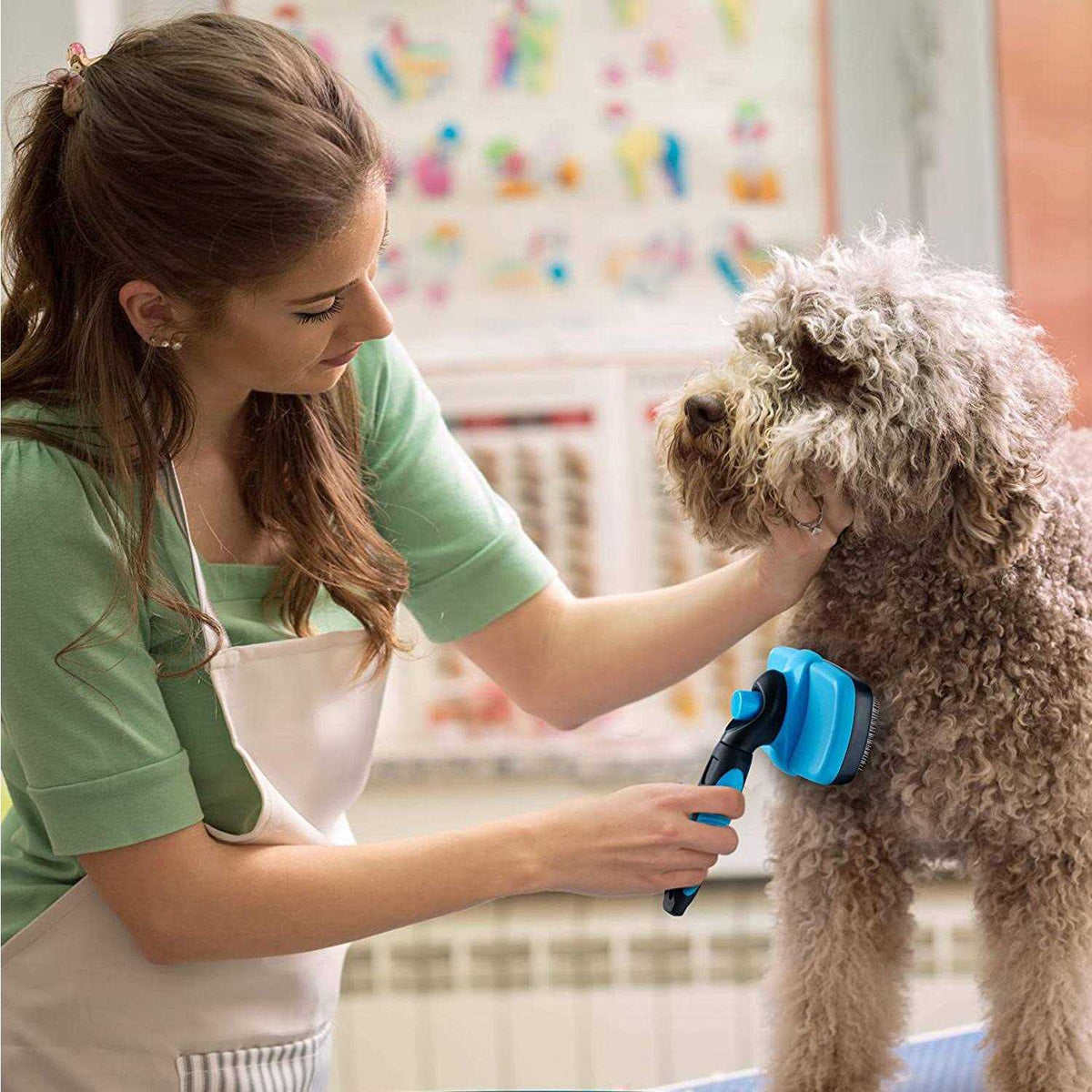 Dog Self Cleaning Slicker Brush U12565