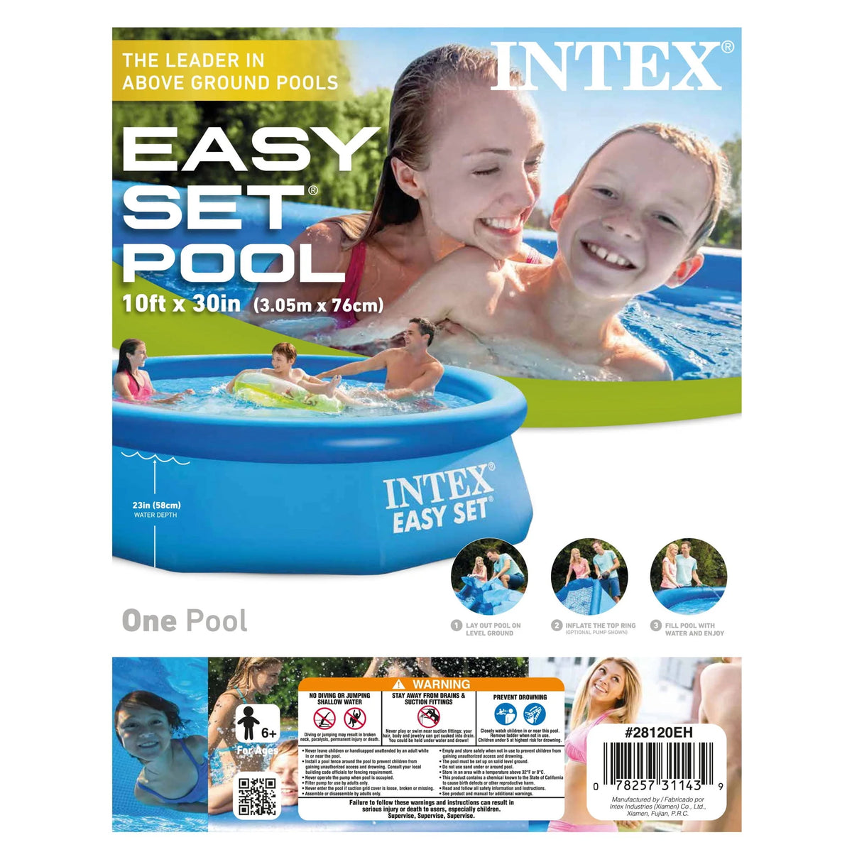 Inflatable Round Swimming Pool & Debris Cover I206392