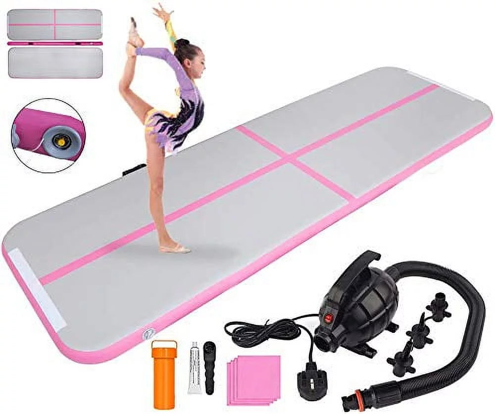 13ft Inflatable Gymnastics Tumbling Mat with Electric Air Pump L63977