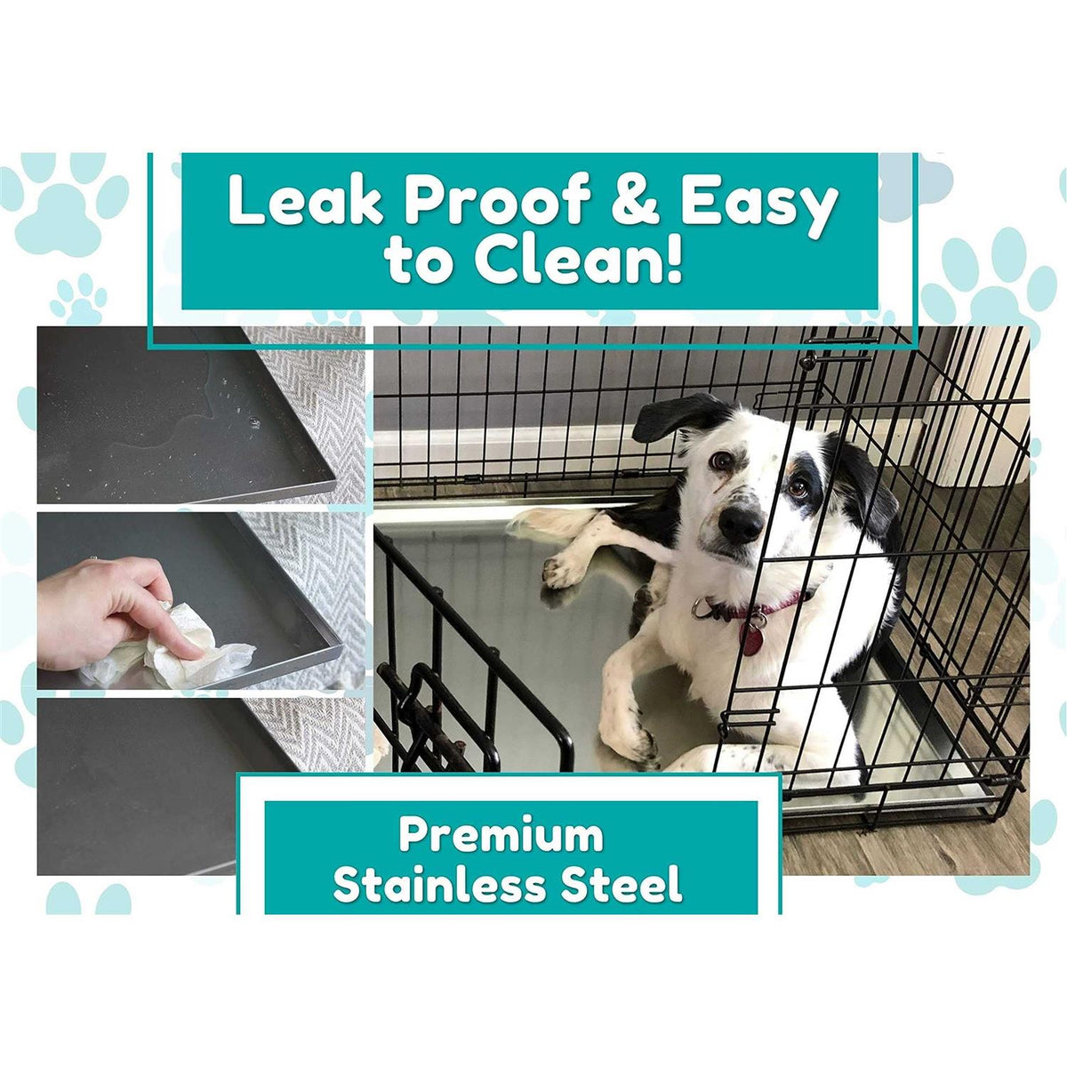 Metal Replacement Tray for Dog Crate Stainless Steel F5252
