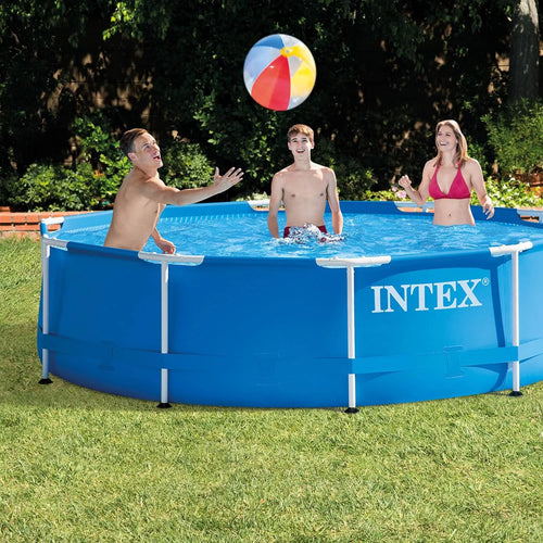 10ft x 30in Metal Frame Above Ground Swimming Pool Set with Filter Pump O456661