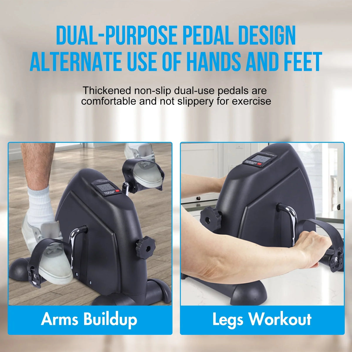 Mini Under Desk Pedal Exerciser with LCD Screen Y5335