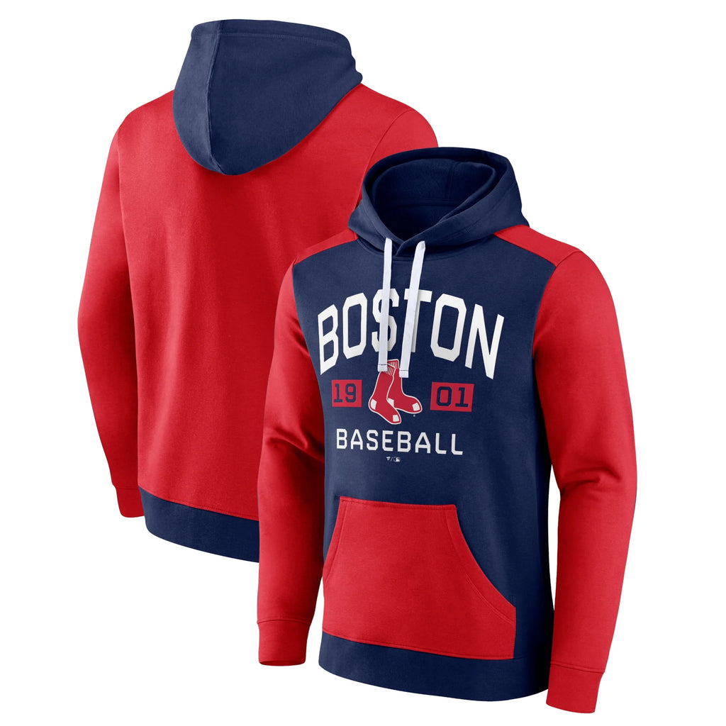 Men's Navy Red Pullover Hoodie R2887