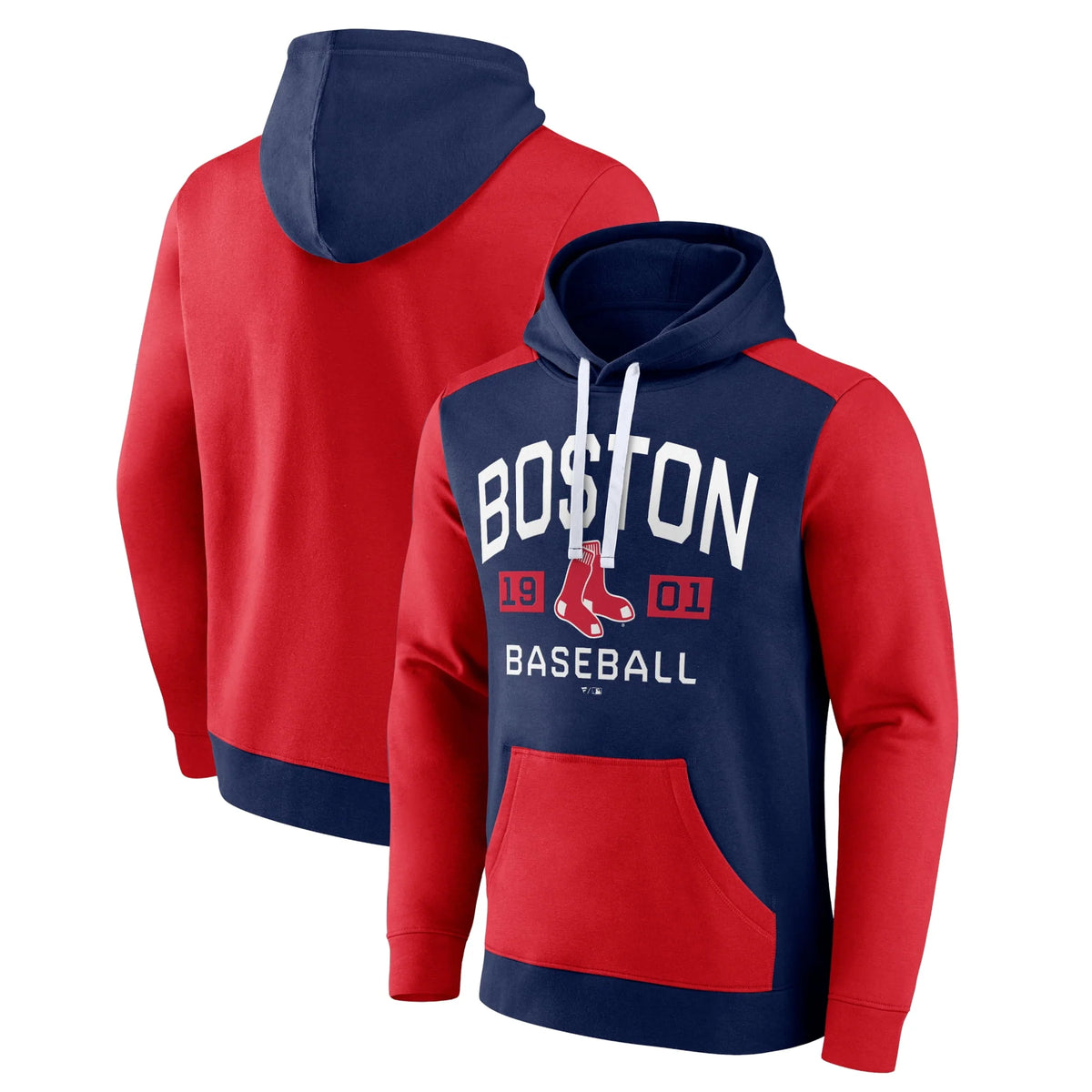 Men's Navy Red Pullover Hoodie R2887