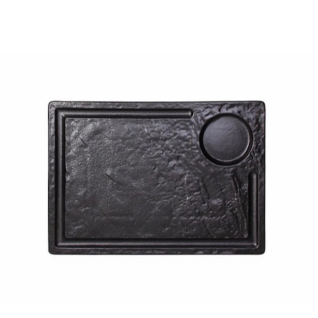Black Steak Plate 33x24cm B377