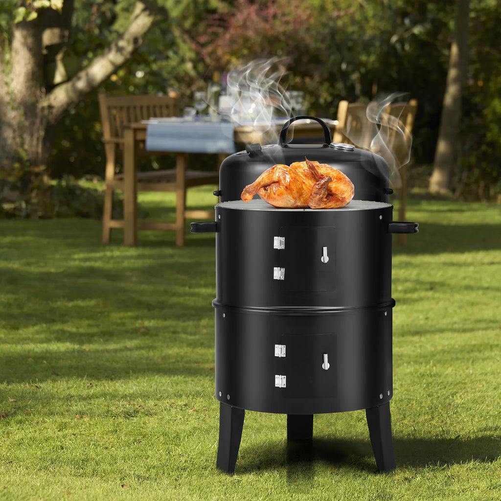 Charcoal Smoker Grill with Detachable 2 Layer C416