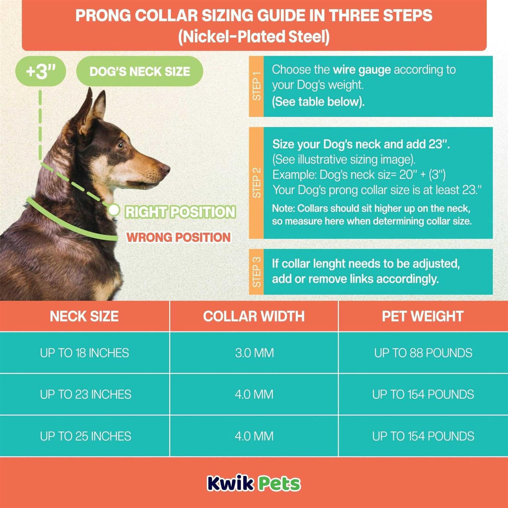 Fur Saver Link Chain Training Dog Collar E188