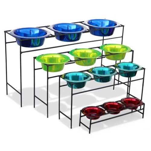 Triple Diner Feeder with Stainless Steel Dog Bowls G89176