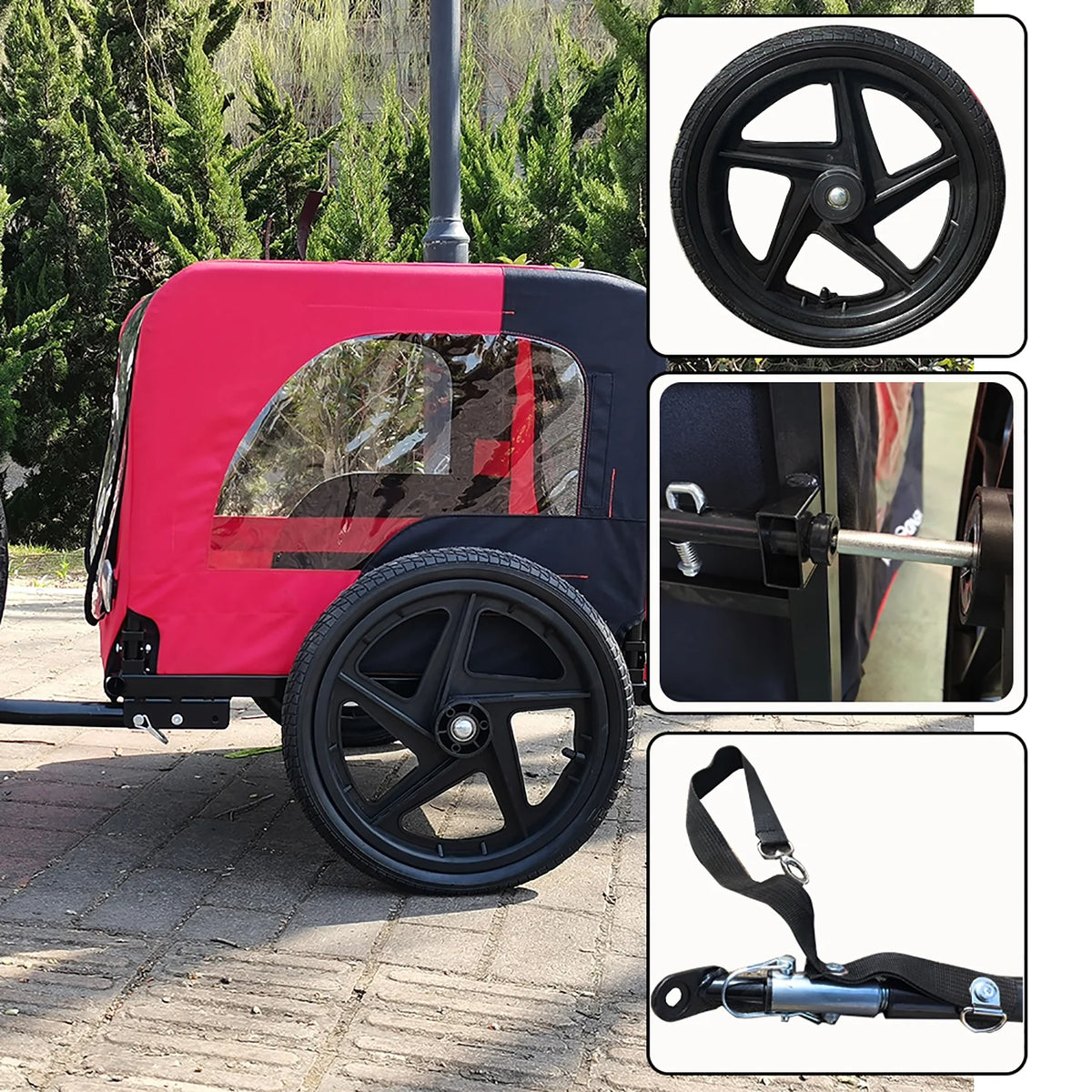 Dog Bike Trailer 2-in-1 Dog Stroller U350
