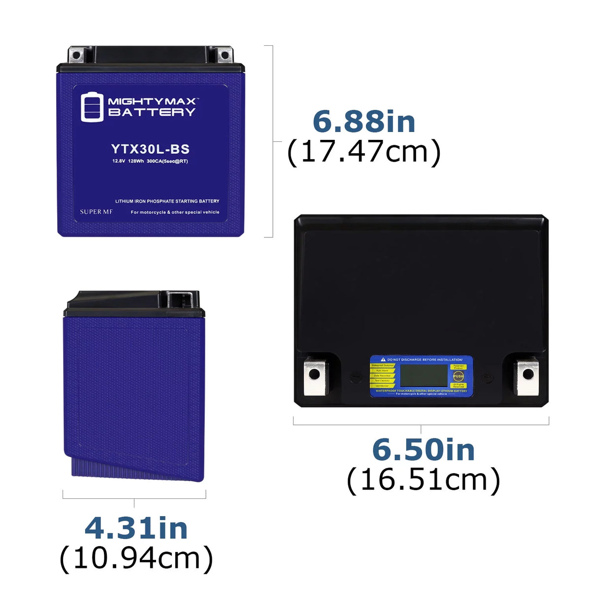 YTX30L-BS Lithium Replacement Battery K60005