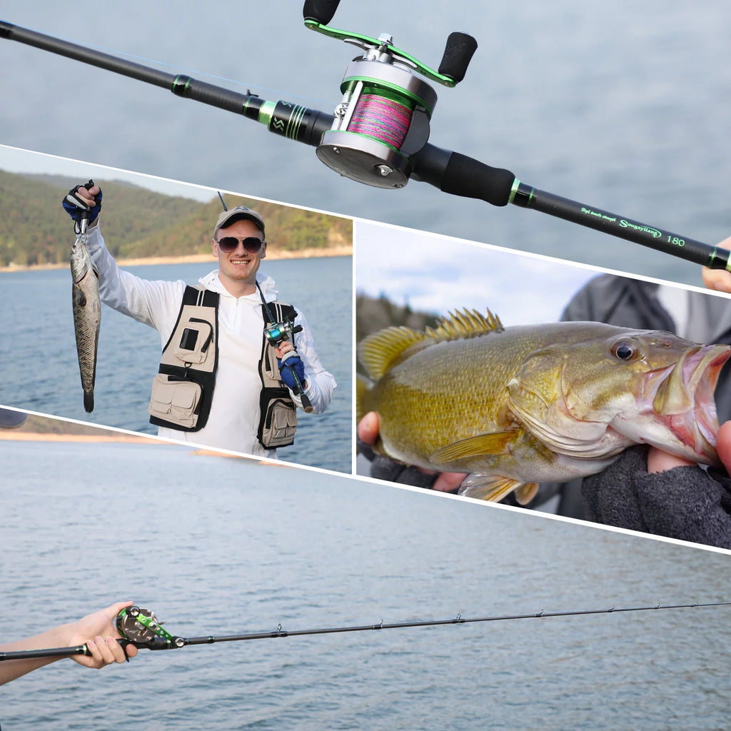 Telescopic Casting Rod and Baitcast Reel Fishing Combo Q460