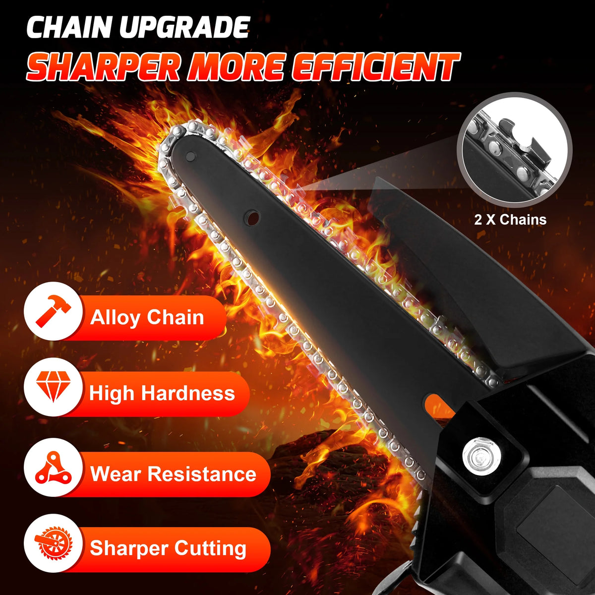 2-in-1 Cordless Pole Saw with 2pcs Batteries Y95783