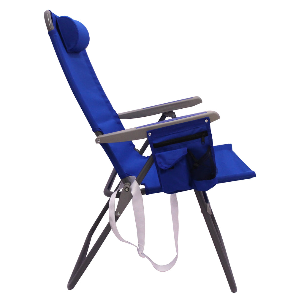 Blue 4-Position Oversize Beach Chair Q190