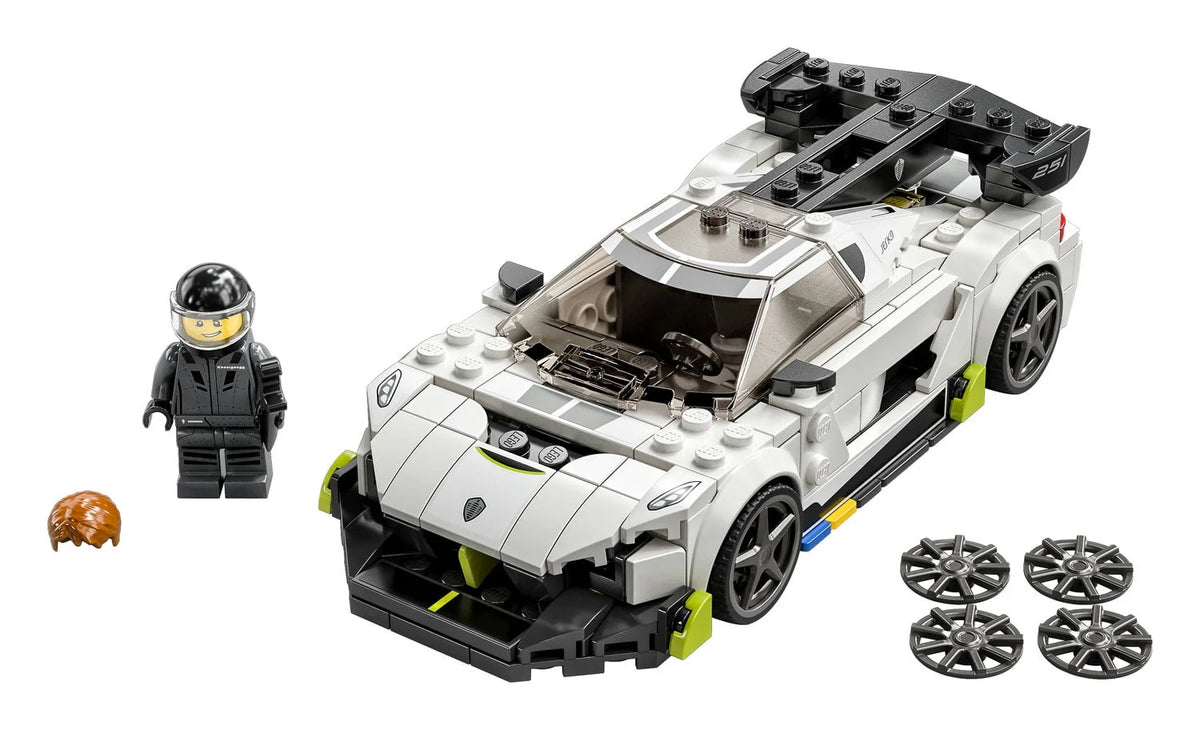 White Racing Car Building Set L322978