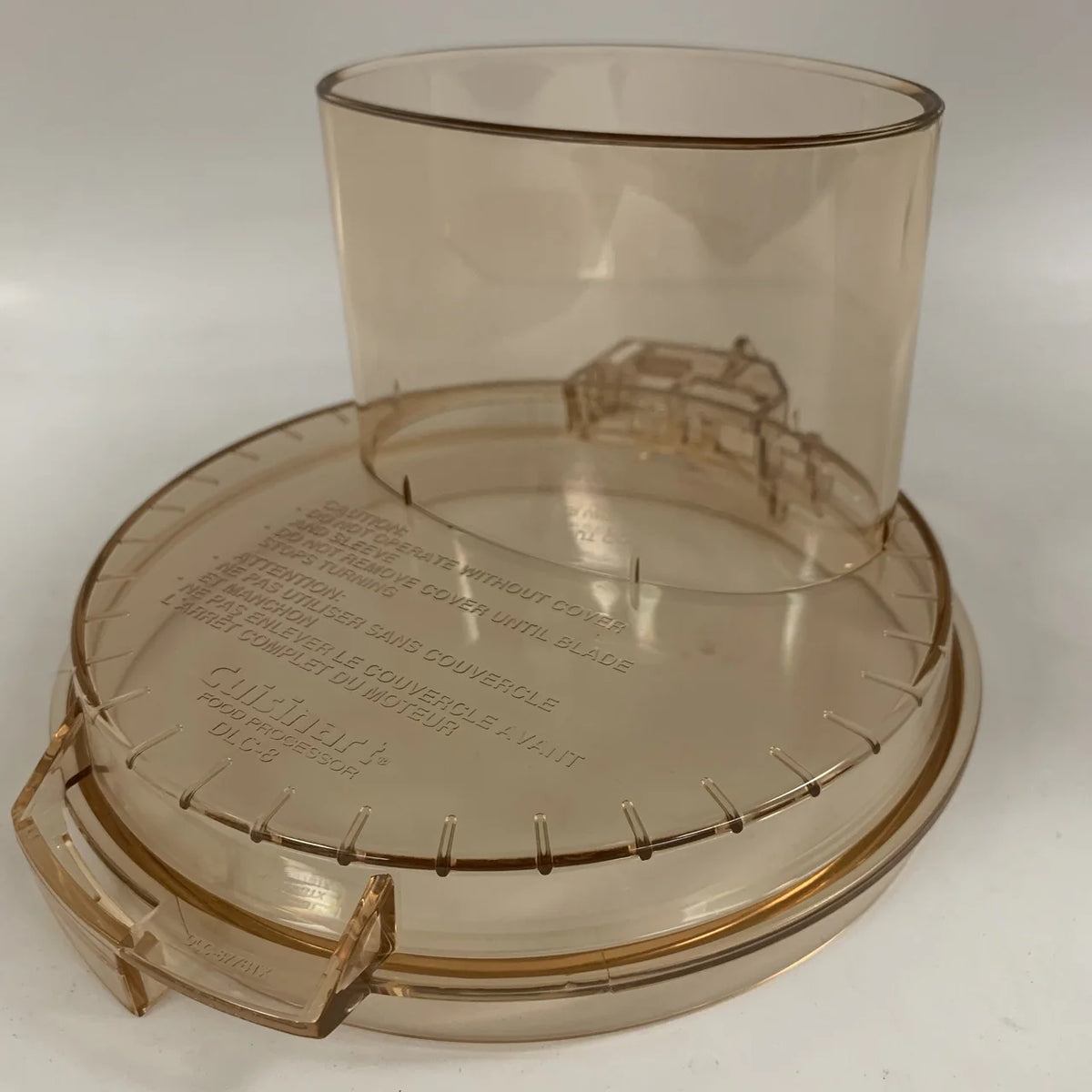 Cover w/ Large Feed Tube (Amber) A543