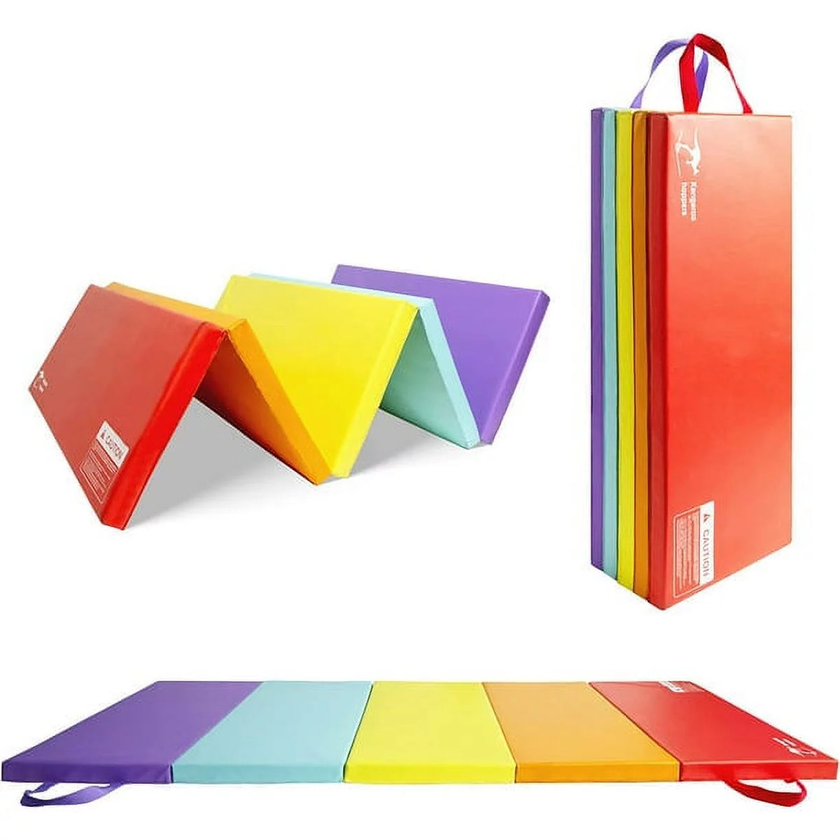 3' x 6' Kids Gymnastics Mat with Carrying Handles C942766