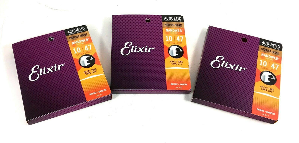 Phosphor Bronze Extra Light Guitar Strings 3 Pack S91479