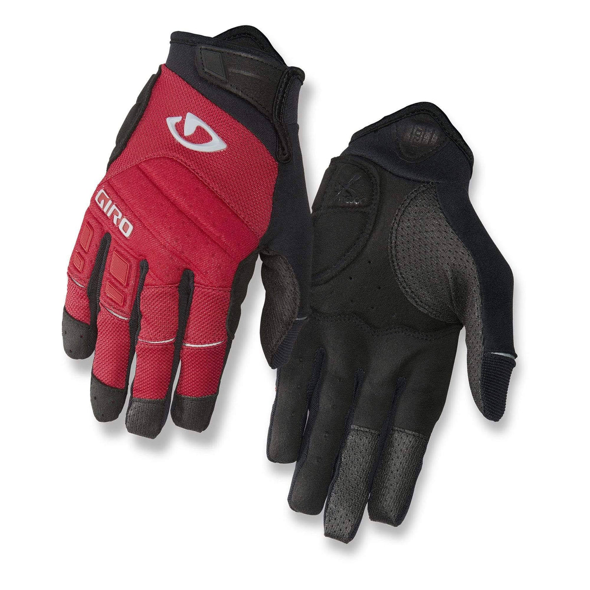 Dark Red Black Grey Gloves C119