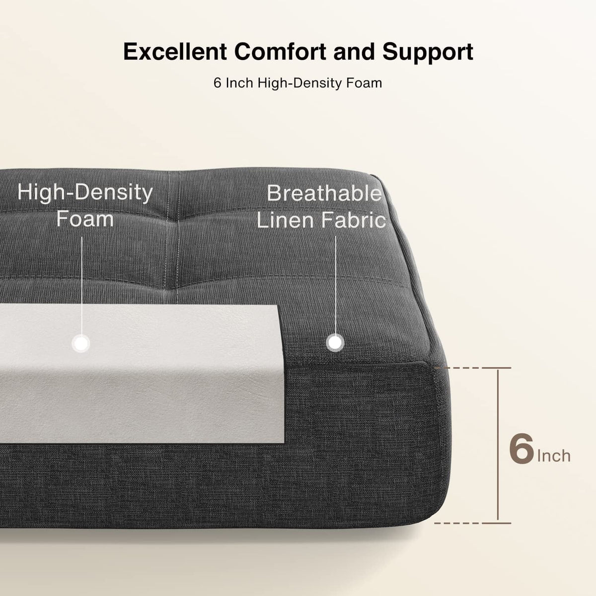 Light Gray Sleeper Sofa Bed O112380