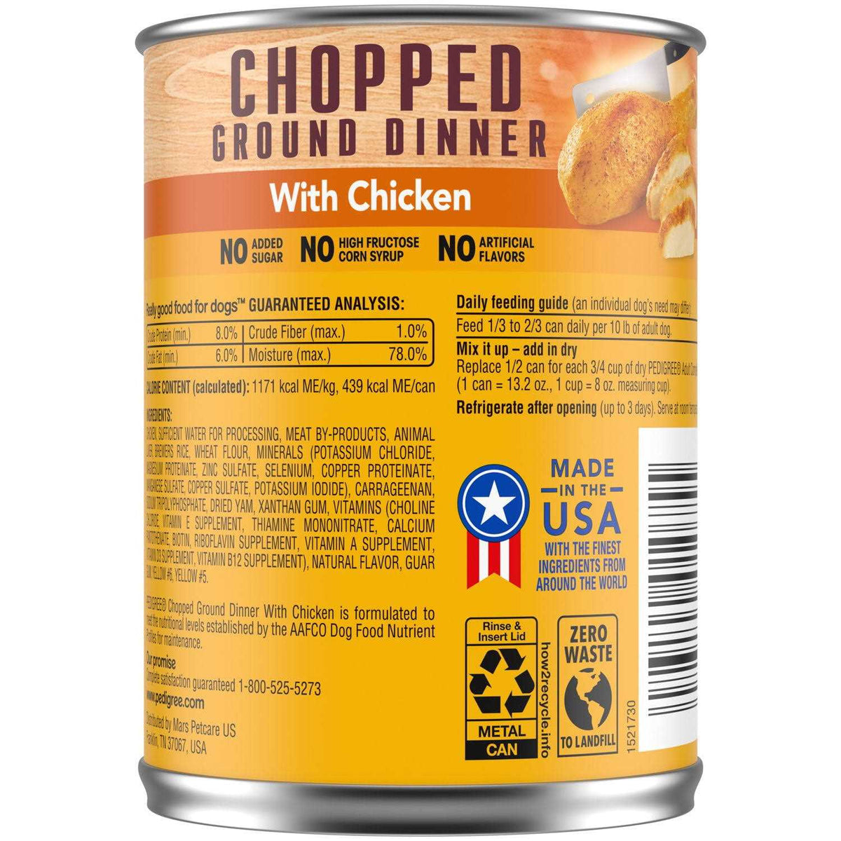 Chopped Ground Dinner Dog Food V1097