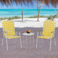 Yellow 2 Pack Folding Web Lawn Chair B86480