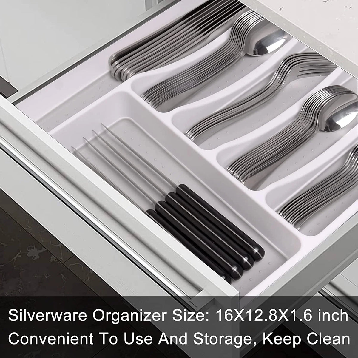 49-Piece Stainless Steel Silverware Set with Organizer H52772