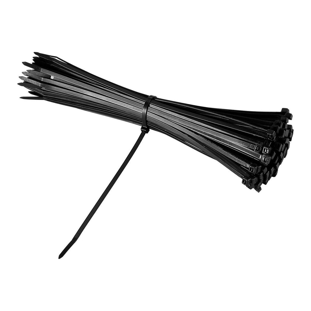 UV-Resistant Black Cable Ties 100-Pack U806