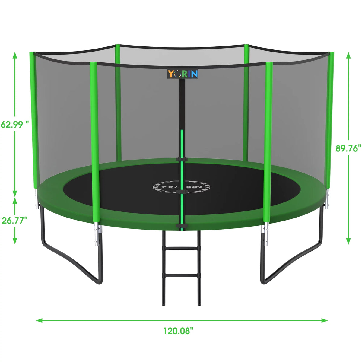 8 FT Round Trampoline with Enclosure Net and Ladder R17999