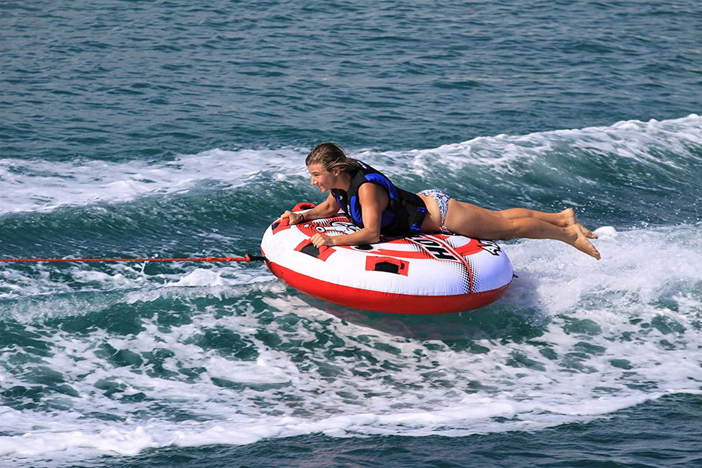 2 Inflatable Round Deck Single Rider Towable Tube H955111