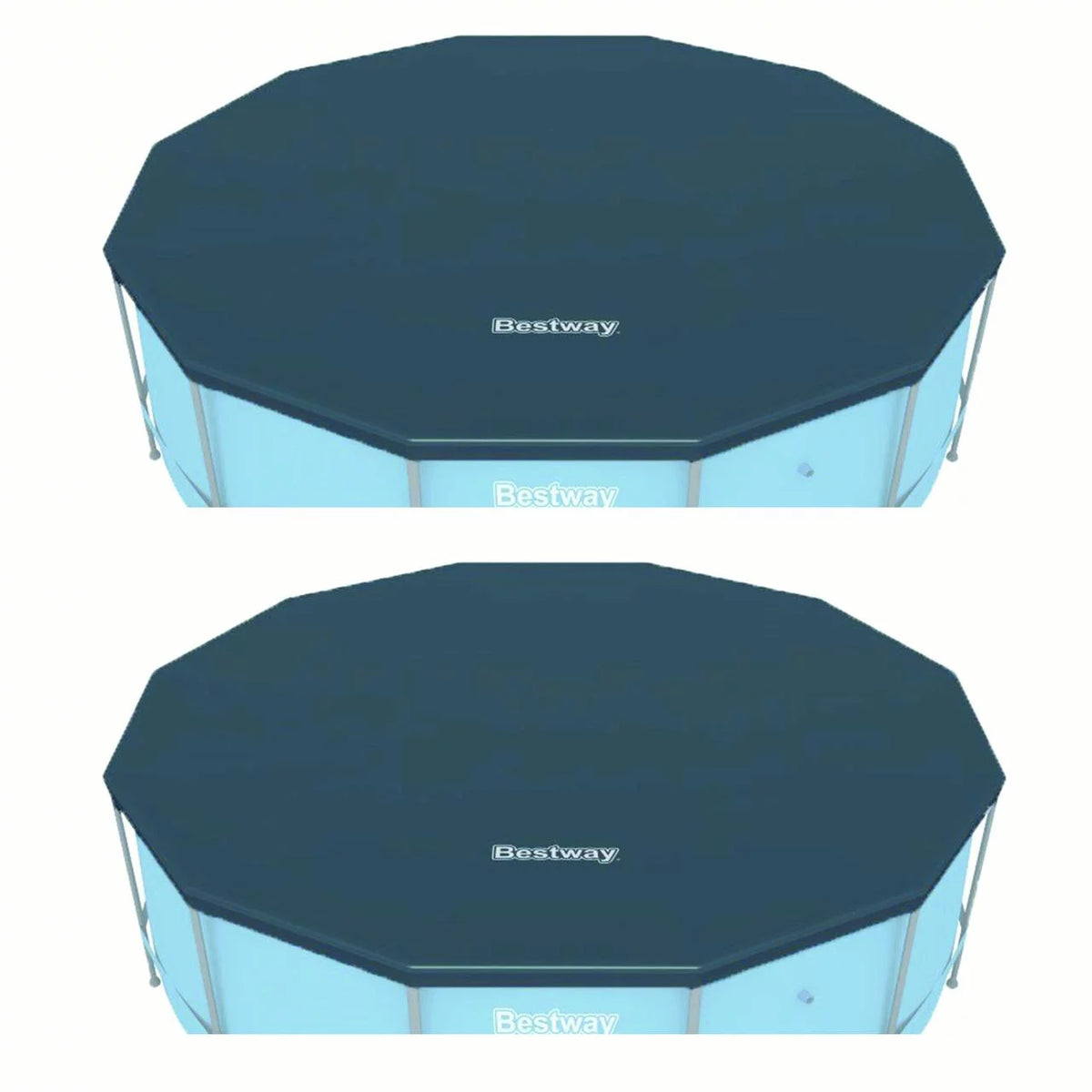 Round PVC 10 Foot Pool Cover 2 Pack G250596