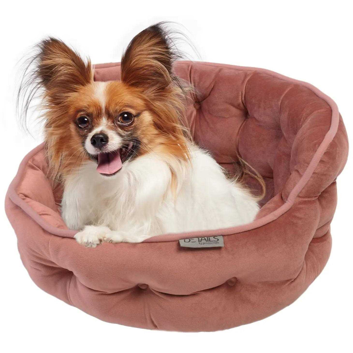 Mini Tufted Velvet Round Cuddler Pet Bed E89321
