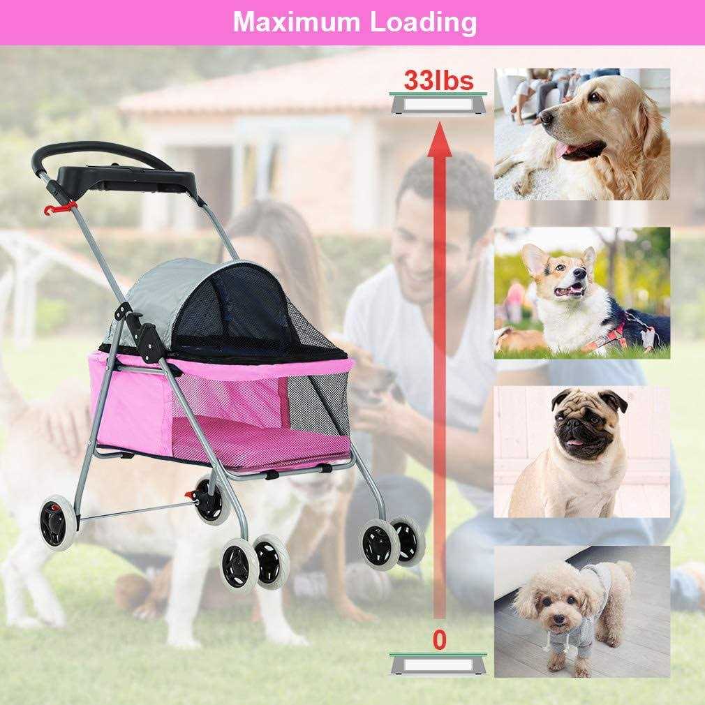Folding Pet Stroller with Cup Holder O2208