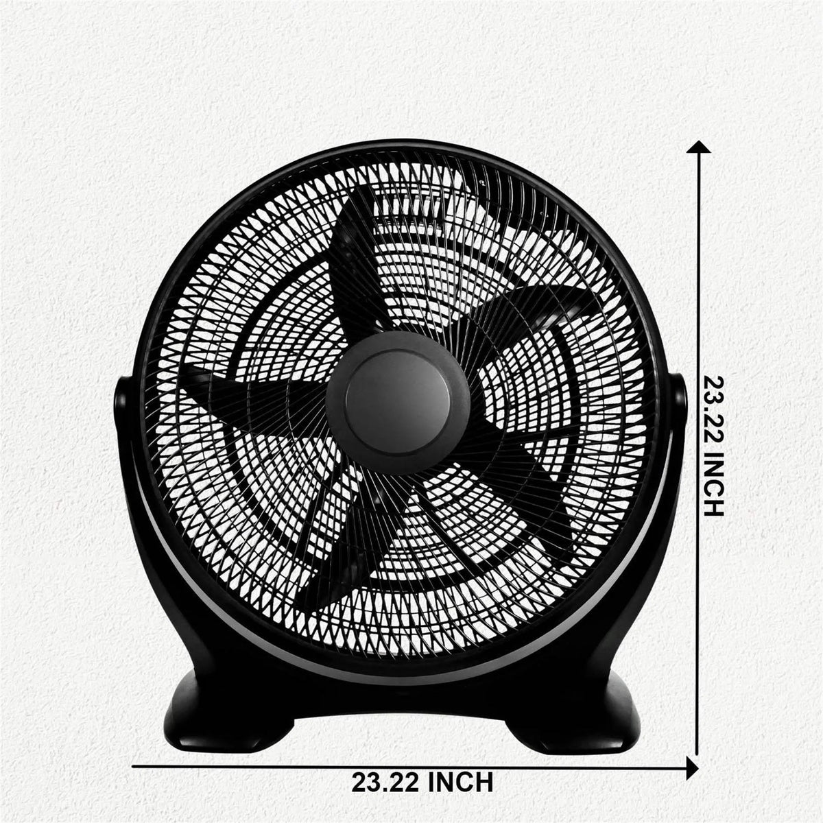 14 Inch 3-Speed Plastic Floor Fan, Black L933