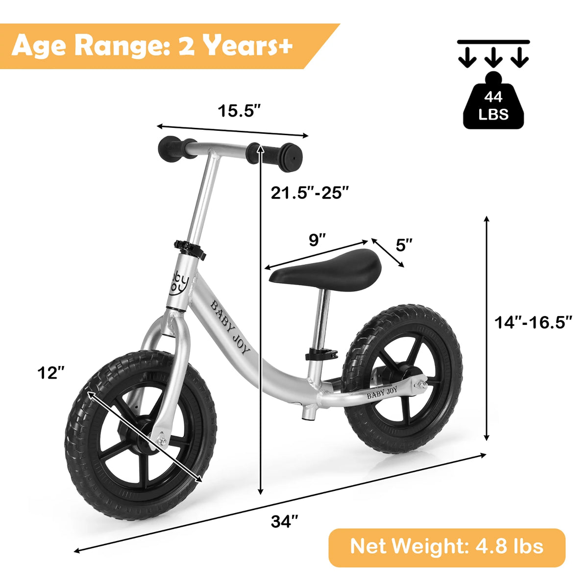 Aluminum Adjustable No Pedal Balance Bike H261668