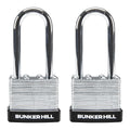 1-1/2 in. Laminated Steel Padlock with Long Shackle, 2 Pack V50318