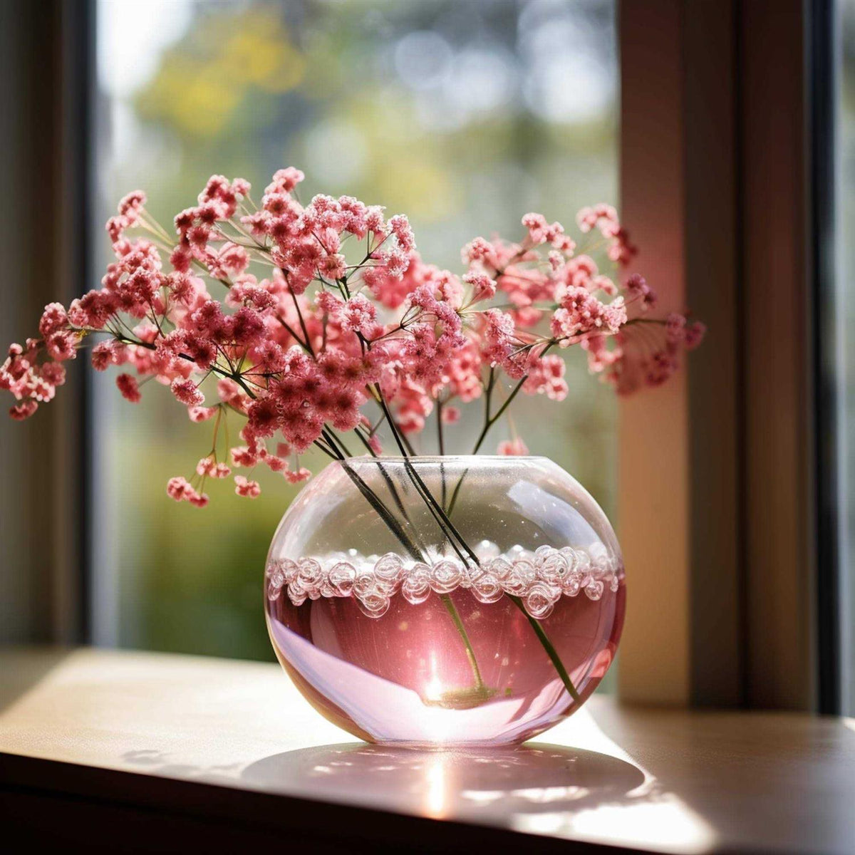 Glass Bubble Bowl Vase Z348