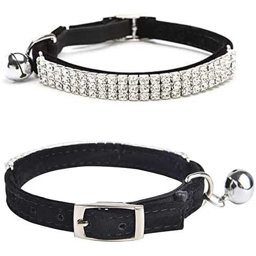 Soft Velvet Adjustable Cat Collar with Bells I142