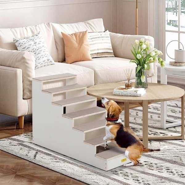 Wood 7-Step Dog Stairs Z8712