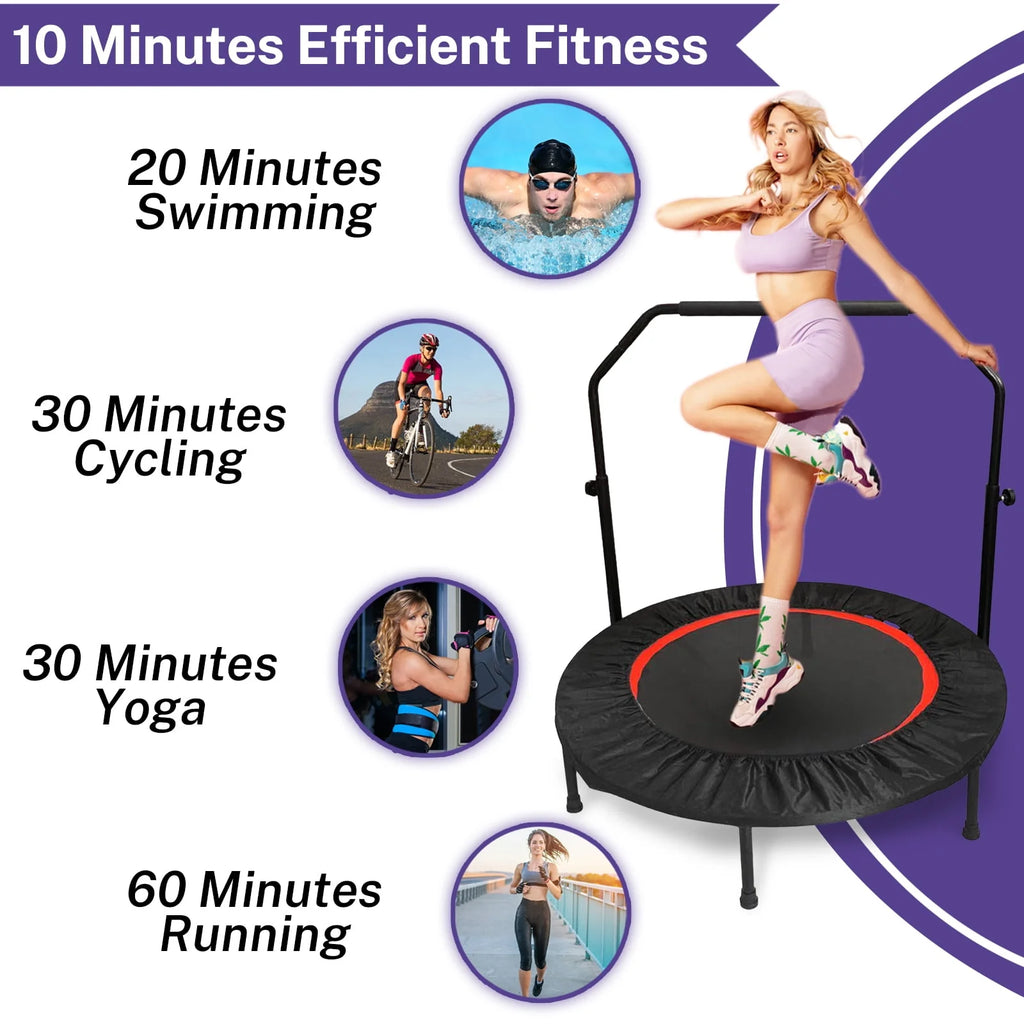 40 Fitness Mini Trampoline with Adjustable Handle C257091