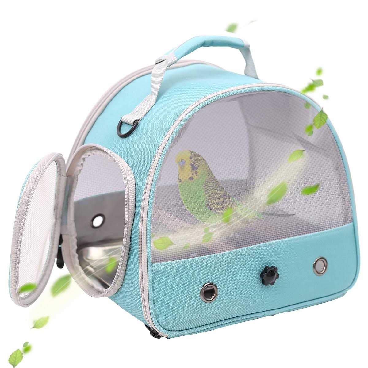 Small Bird Cage with Standing Perch and Stainless Steel Tray U923