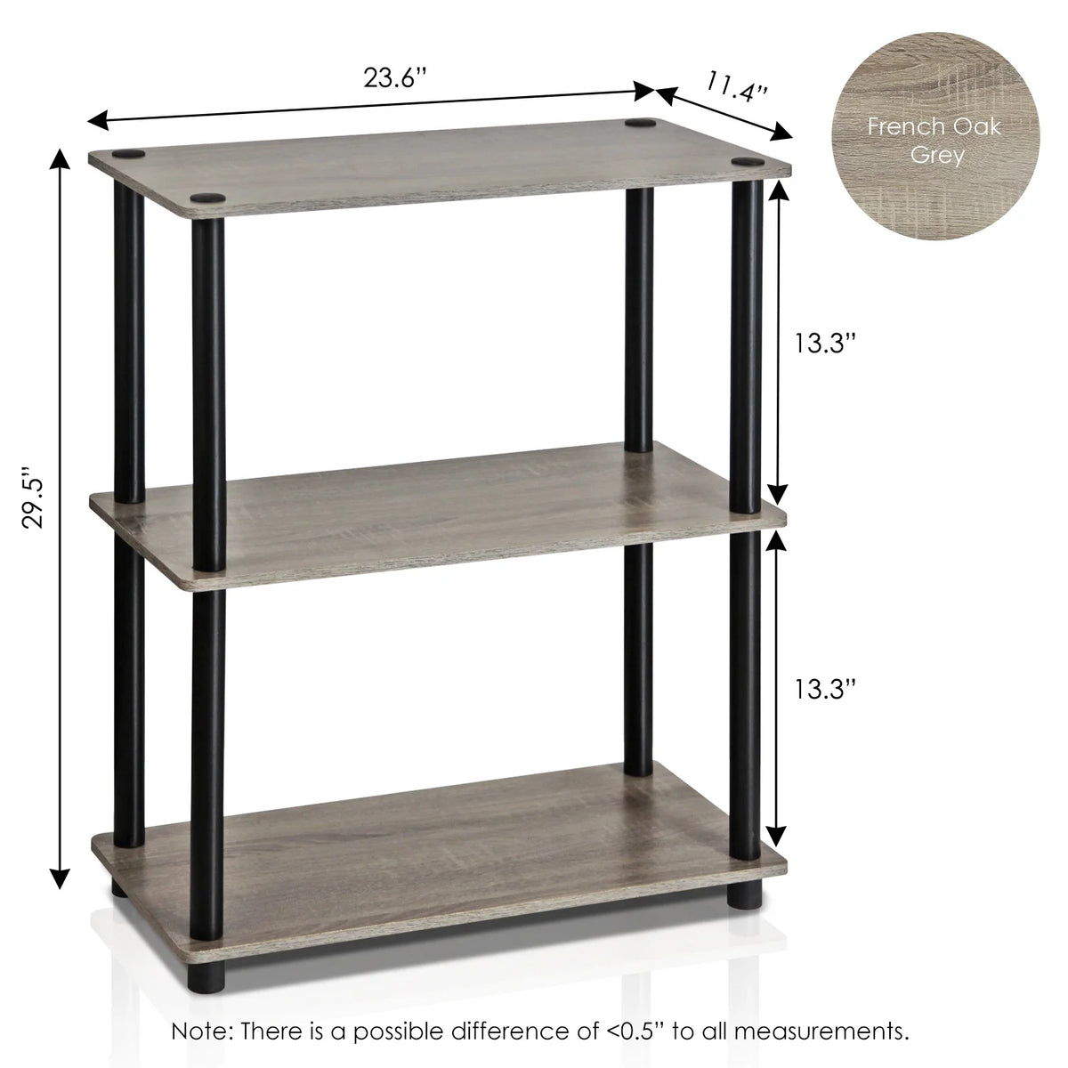 3-Tier Dark Cherry Shelf Display Rack Q3880