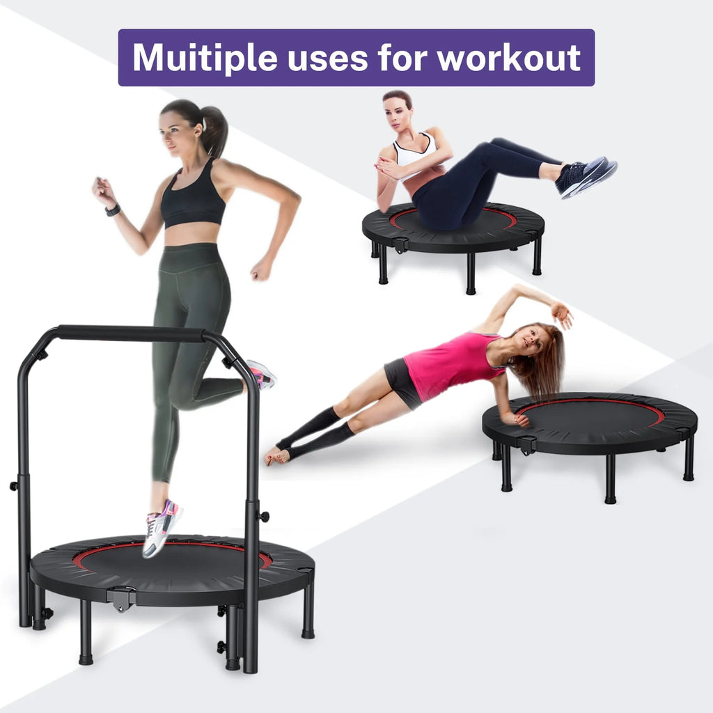 40 Fitness Mini Trampoline with Adjustable Handle C257091