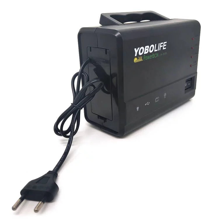 Portable Solar Generator with Solar Panel and LED Lights S39313