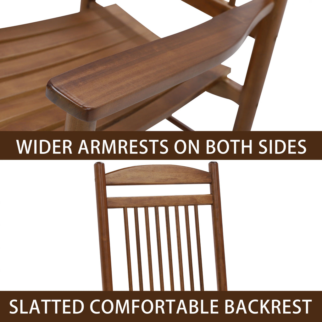 Black Wood Rocking Chair Set of 3 K68599