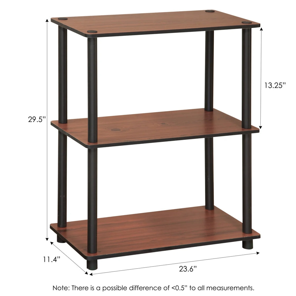 3-Tier Dark Cherry Shelf Display Rack Q3880