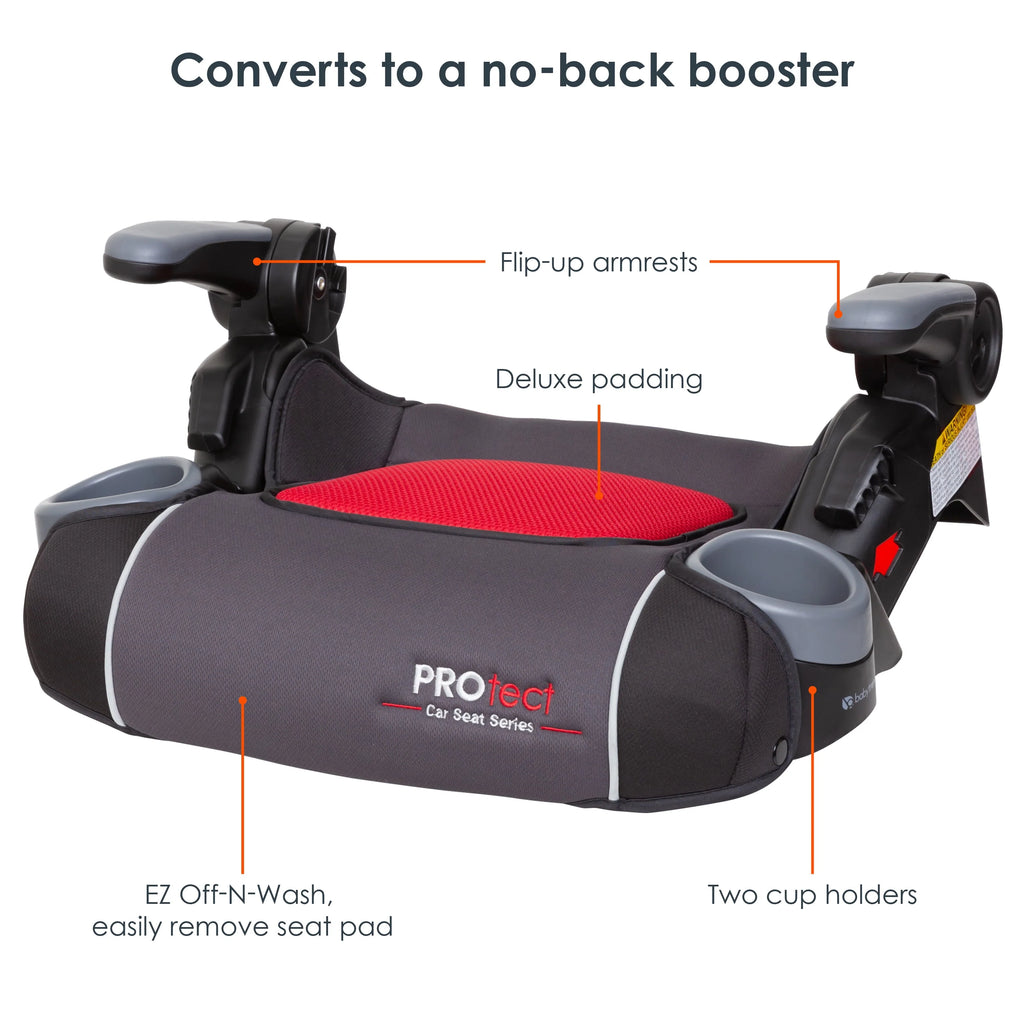 Folding High Back Booster Car Seat Red P8326
