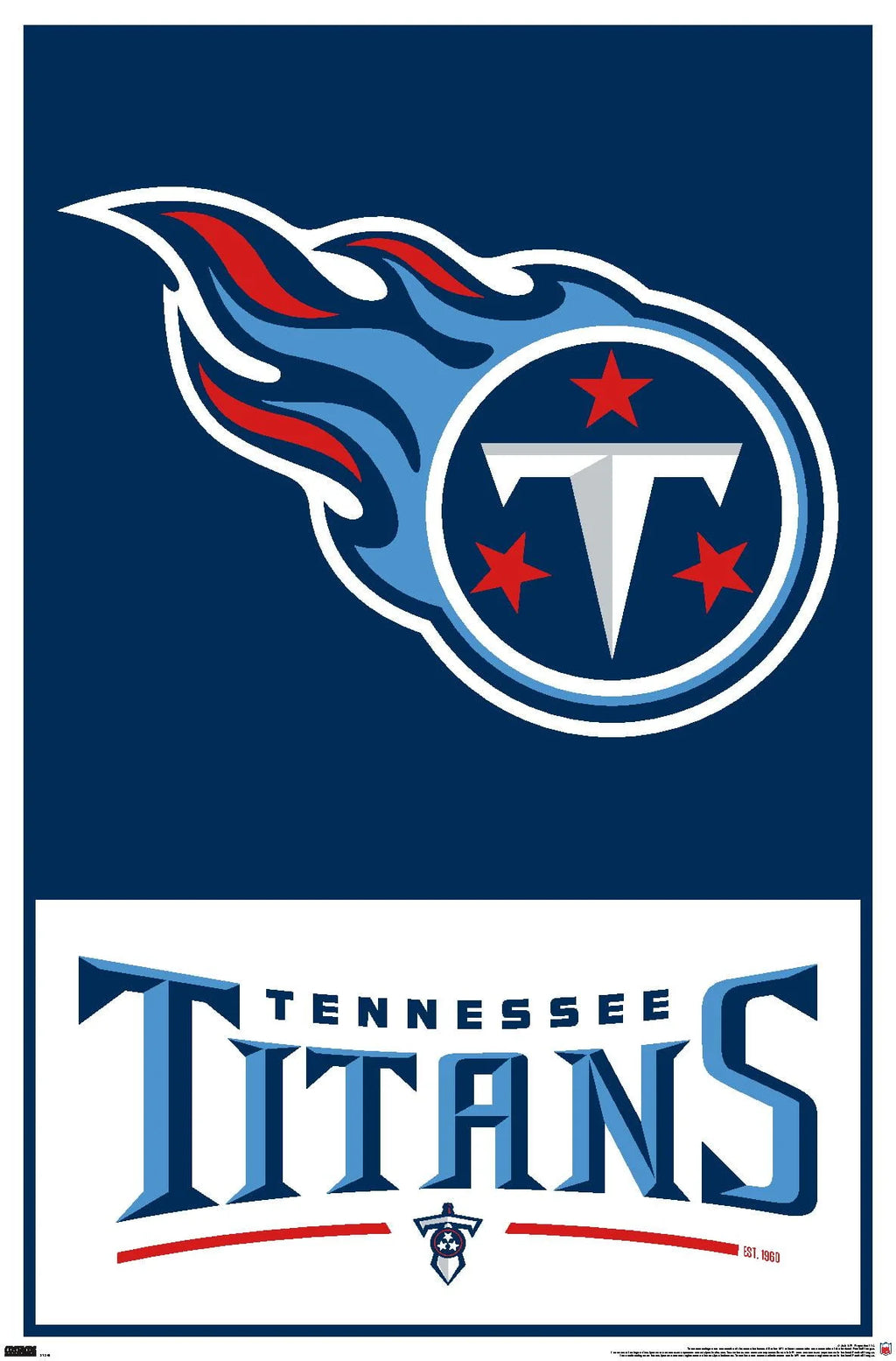 Tennessee Titans Wall Poster 22.375 x 34 E8626