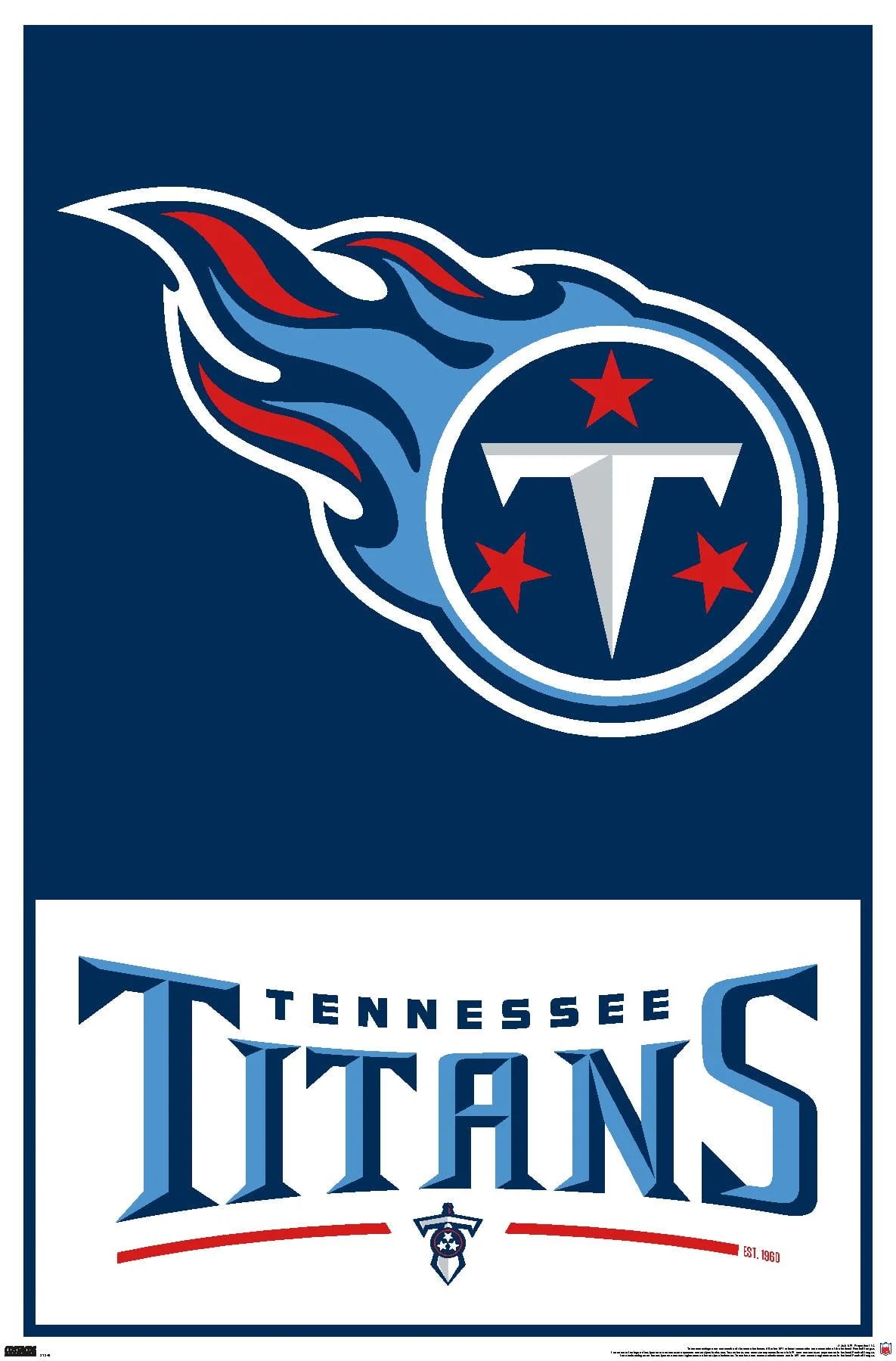 Tennessee Titans Wall Poster 22.375 x 34 E8626